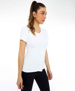 Recortes Com Refletivos Branco Optico Skin Fit T-Shirt