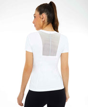 Load image into Gallery viewer, Recortes Com Refletivos Branco Optico Skin Fit T-Shirt
