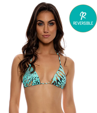 Charger l&#39;image dans la galerie, Top Wavy Ruched Animale Aqua
